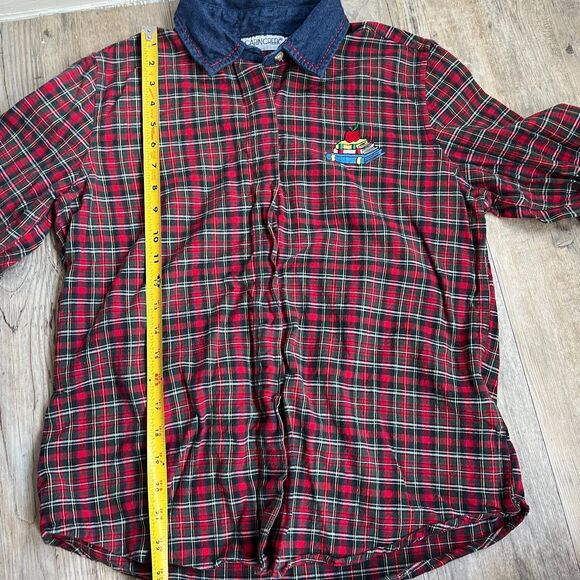 Cabin Creek Plaid Flannel Women's M Cottagecore Teachercore Vintage 90s - Picture 7 of 11